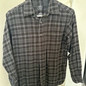 St. John's Bay Dark Plaid Button Down Shirt